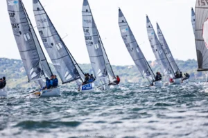 SB20 fleet racing off Hyères on Day 3 of the World Championship