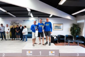 ORO PBII Twenty (GBR), First Masters team at the 2026 SB20 World Championship prize giving in Hyères